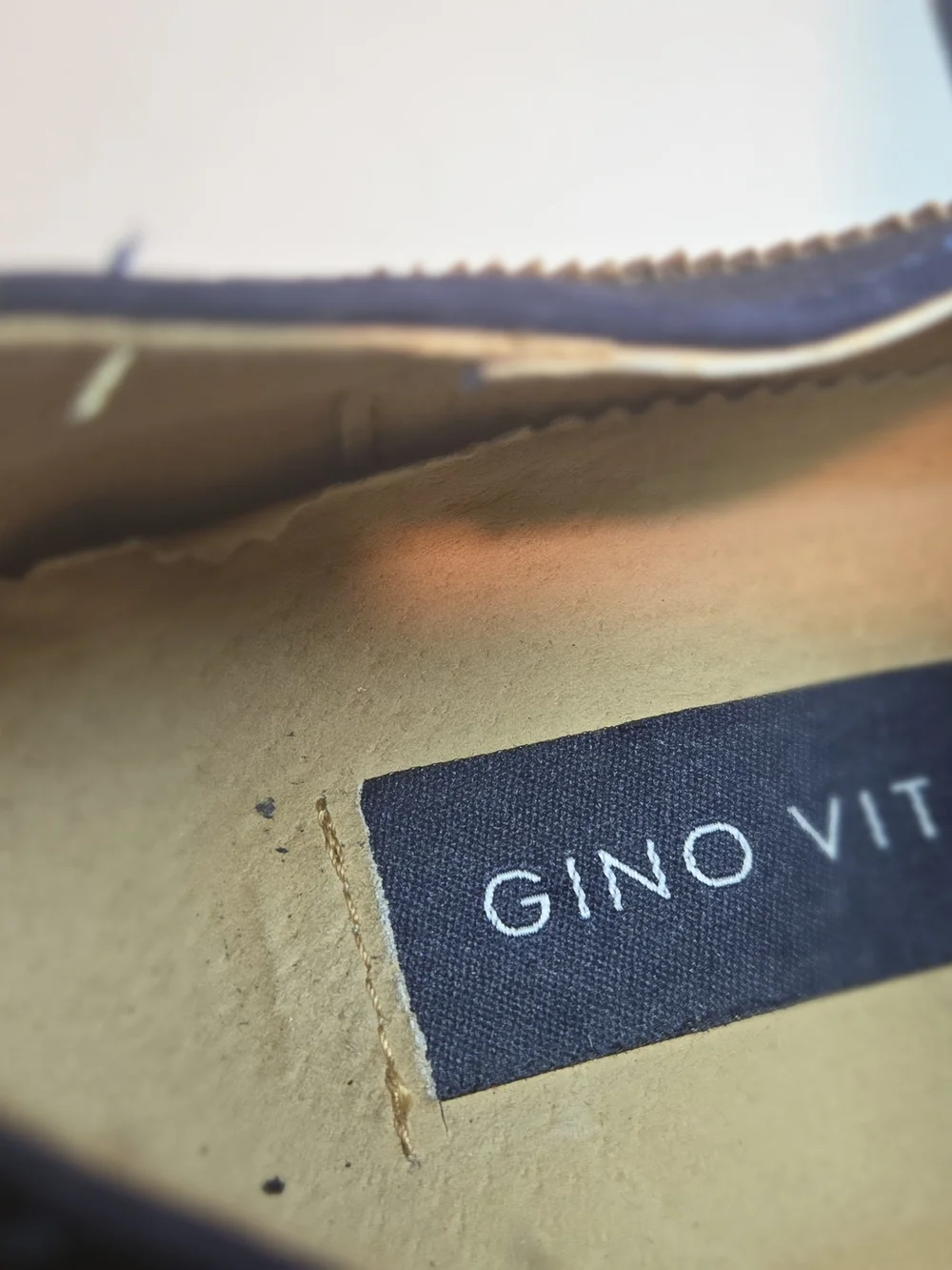 Men's Two-Tone Tan and Black Oxford Derby Dress Shoes